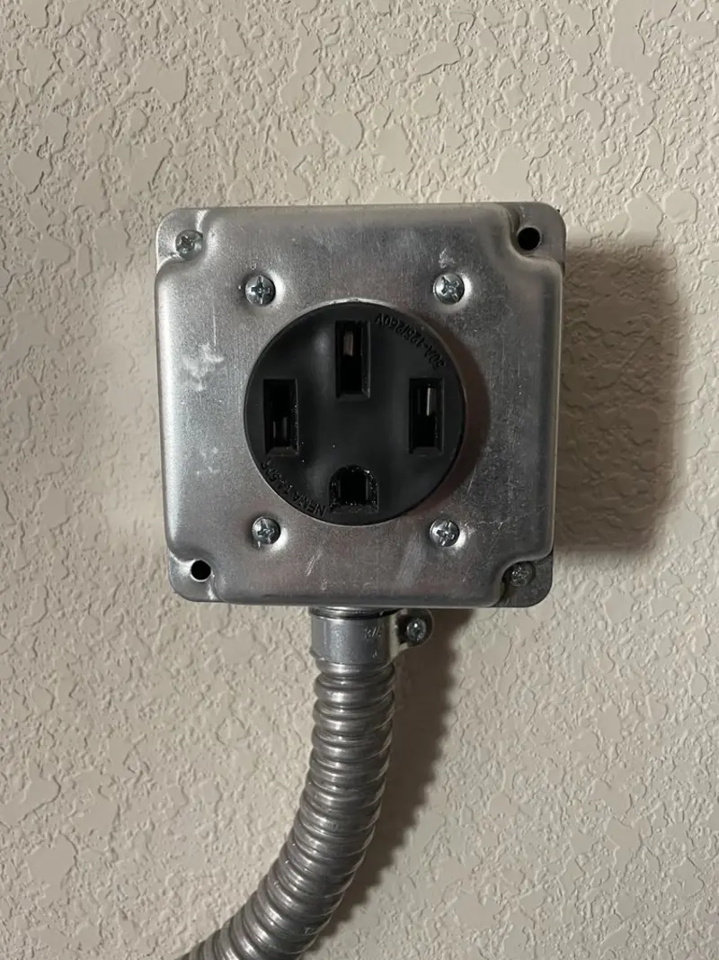 NEMA 14-50 outlet installed for Electrical Panel Upgrade in San Marino
